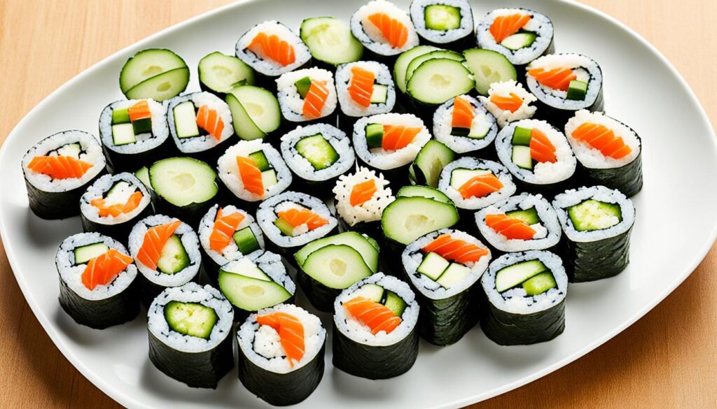 Inside Out-Rolls Sushi ohne Algen