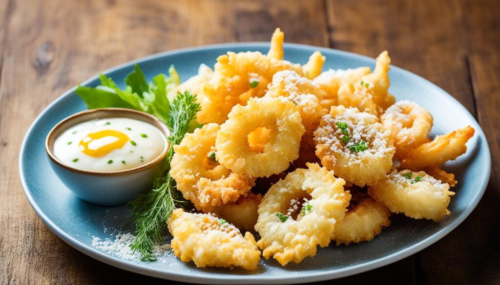 Knuspriges Tempura mit traditionellem Teig