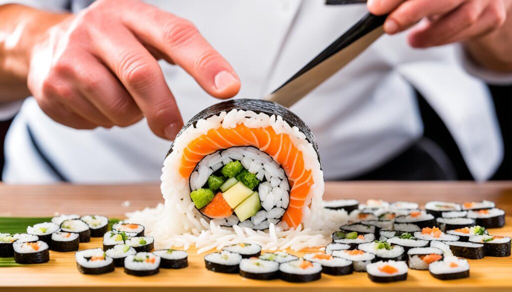 Makisu in Aktion bei der Sushi-Zubereitung