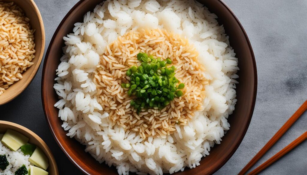 Perfekter Sushi-Reis zubereitet mit einem Reiskocher