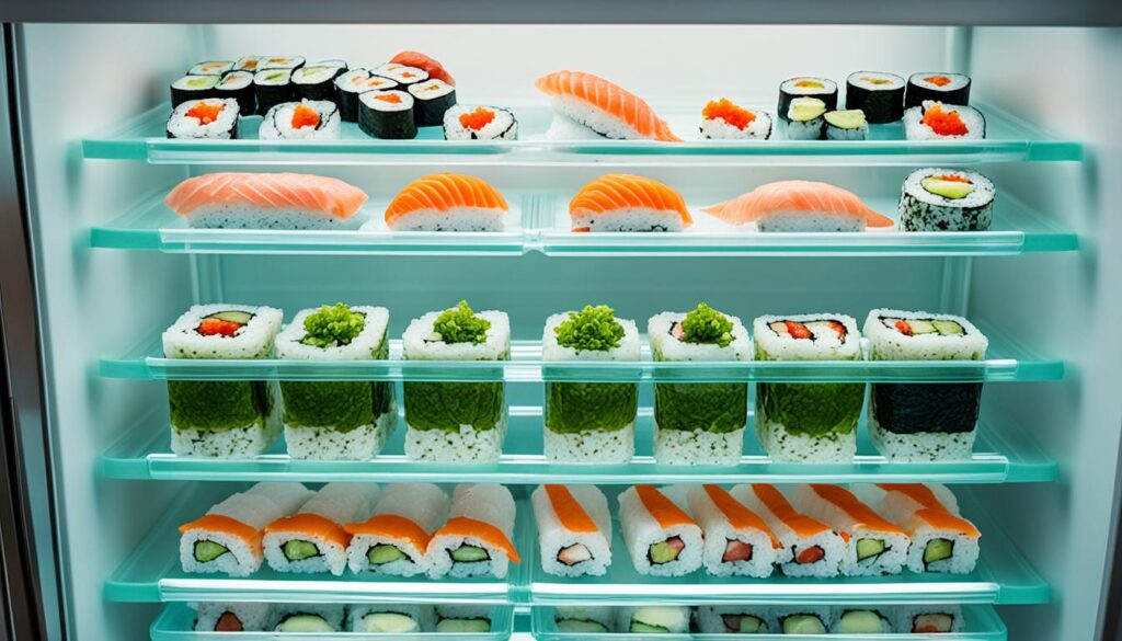 Sushi Kühlschranklagerung Sushi Kühlschranklagerung