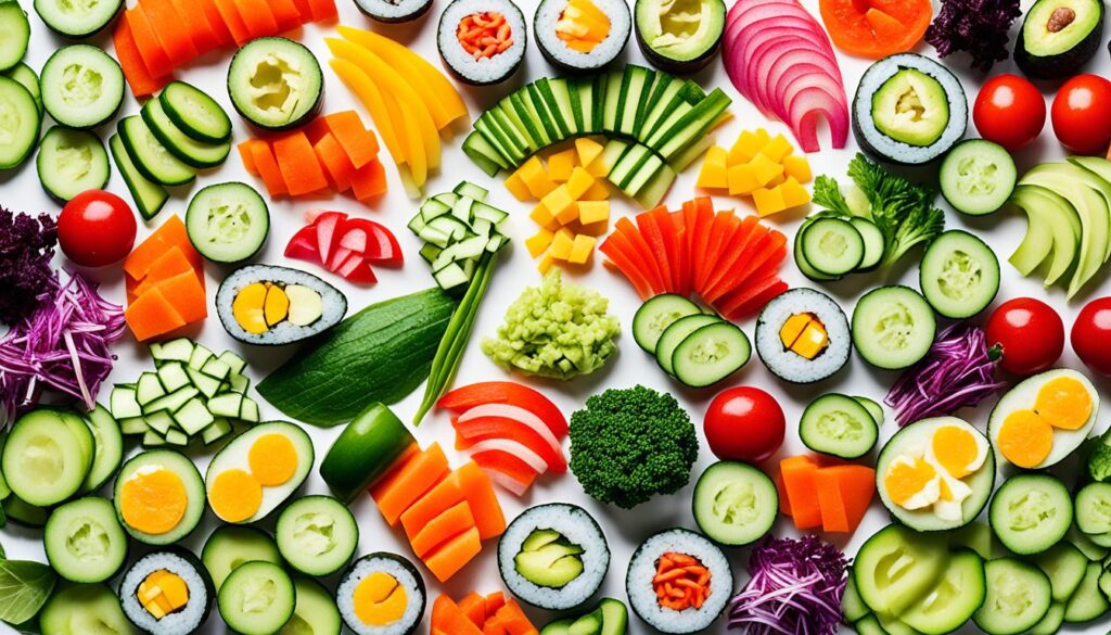 Sushi Zutaten Gemüse