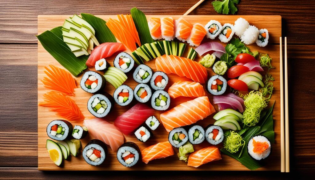 hochwertige sushi zutaten